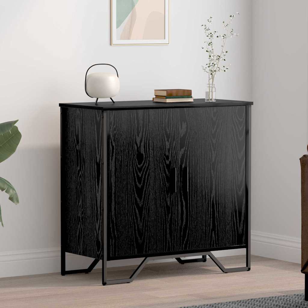 vidaXL Sideboard Schwarz Eichen-Optik 78 x 35 x 74.5 cm