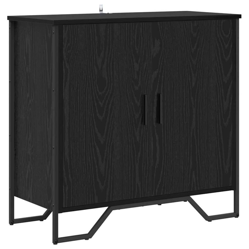 vidaXL Sideboard Schwarz Eichen-Optik 78 x 35 x 74.5 cm