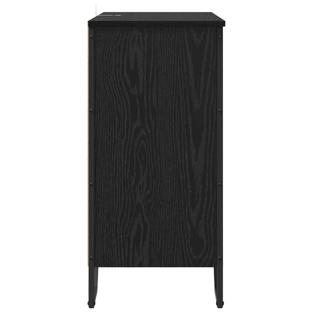 vidaXL Sideboard Schwarz Eichen-Optik 78 x 35 x 74.5 cm