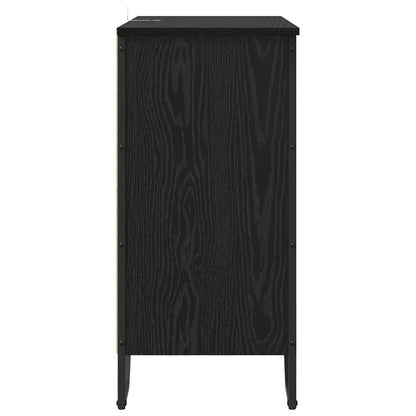 vidaXL Sideboard Schwarz Eichen-Optik 78 x 35 x 74.5 cm