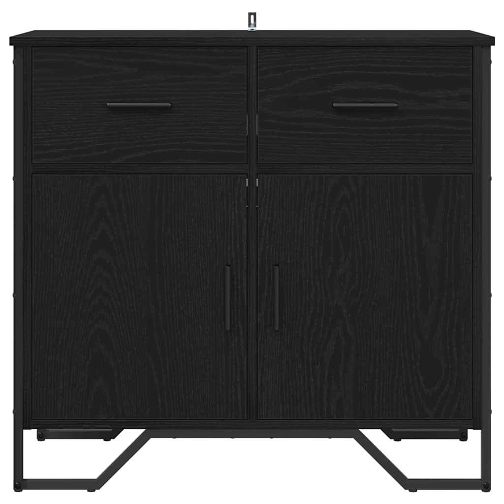 vidaXL Sideboard Schwarz Eichen-Optik 79,5 x 35,5 x 74,5 cm