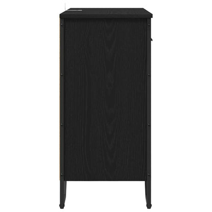 vidaXL Sideboard Schwarz Eichen-Optik 79,5 x 35,5 x 74,5 cm