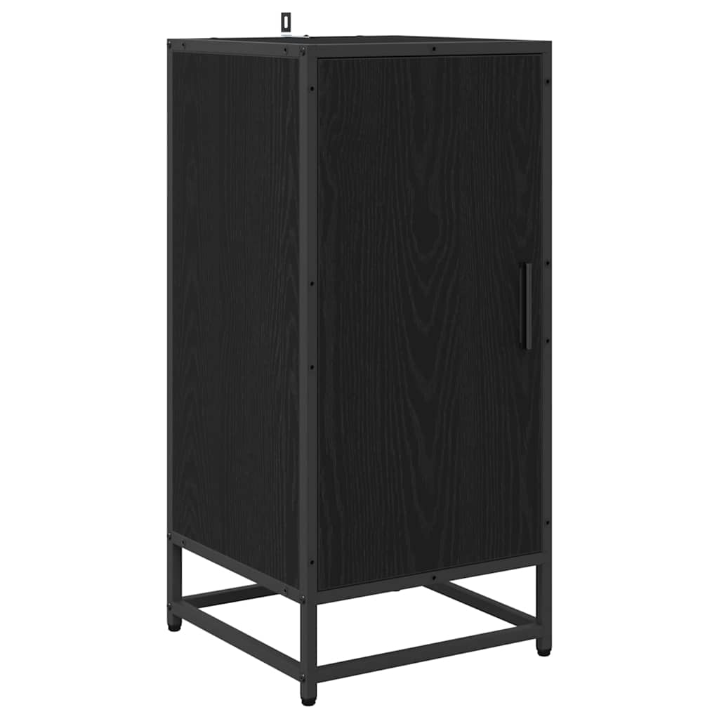 Sideboard Schwarz Eichen-Optik 35,5 x 35 x 76 cm