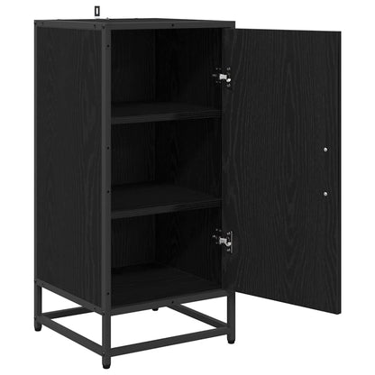 Sideboard Schwarz Eichen-Optik 35,5 x 35 x 76 cm
