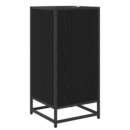 Sideboard Schwarz Eichen-Optik 35,5 x 35 x 76 cm