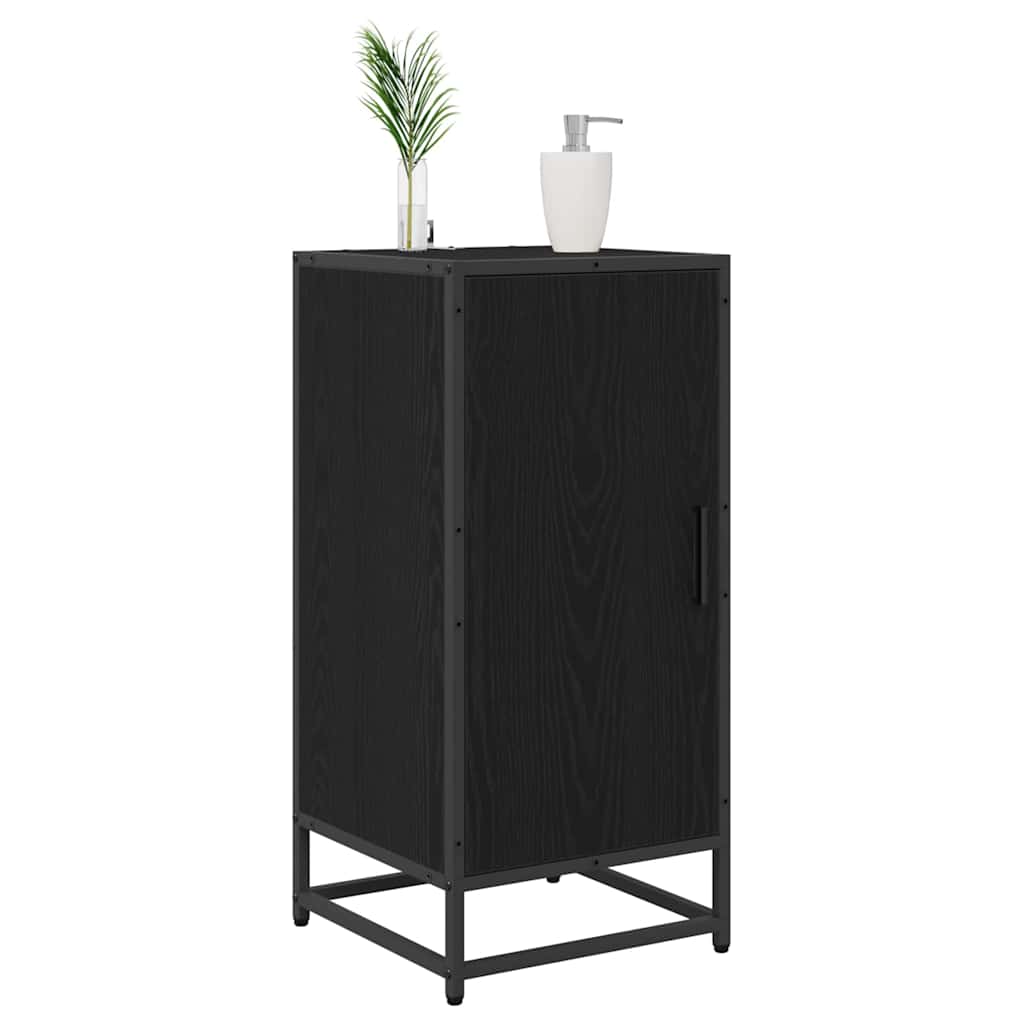 Sideboard Schwarz Eichen-Optik 35,5 x 35 x 76 cm