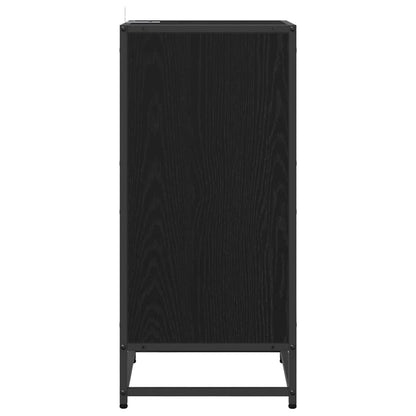 Sideboard Schwarz Eichen-Optik 35,5 x 35 x 76 cm