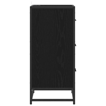 vidaXL Sideboard Schwarz Eichen-Optik 35,5 x 35 x 76 cm