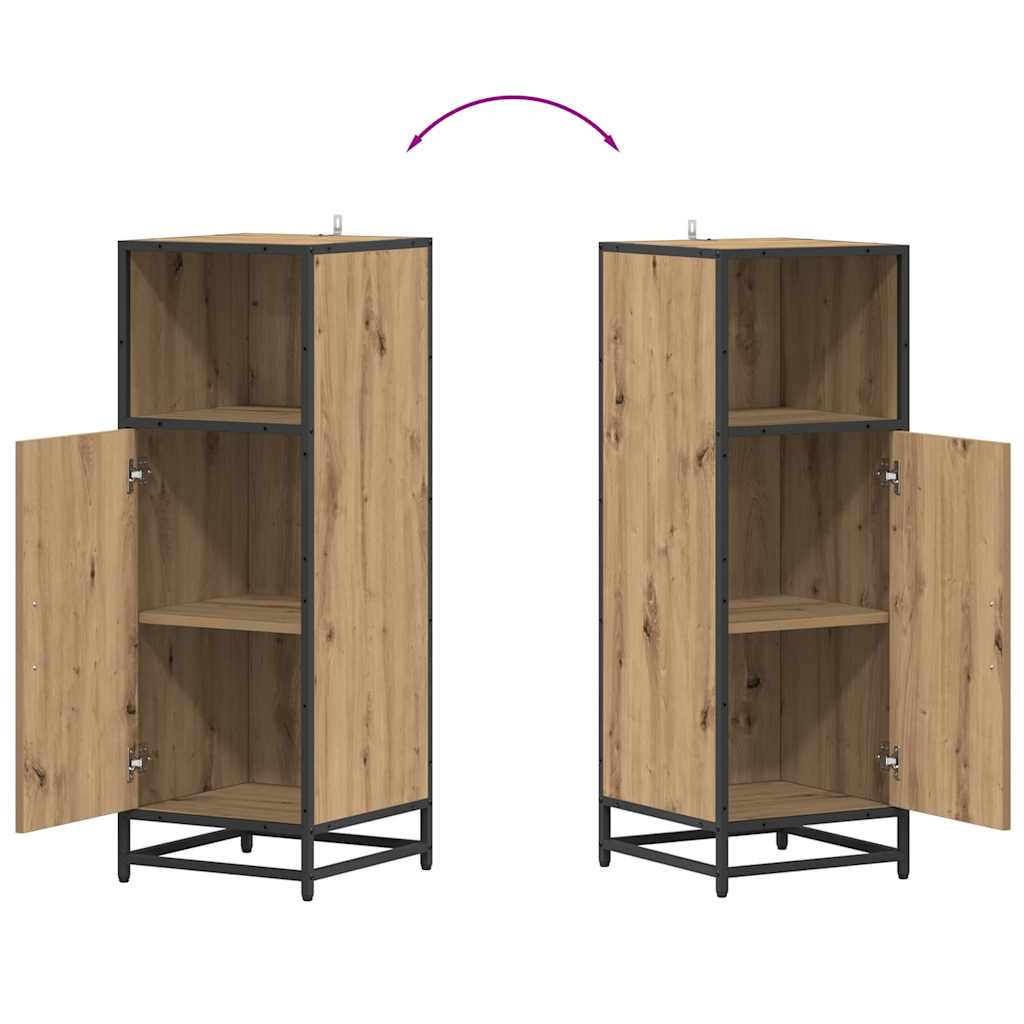 vidaXL Badezimmermöbel-Set mit Regal Artisan-Eiche 35 x 37,5 x 100 cm