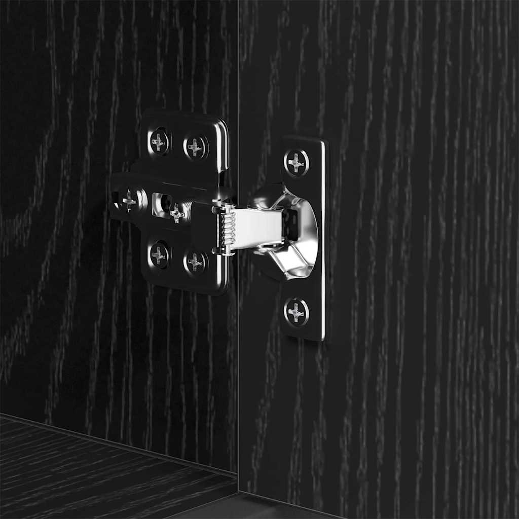 Badezimmermöbel-Set Schwarz Eichen-Optik 35 x 37,5 x 100 cm