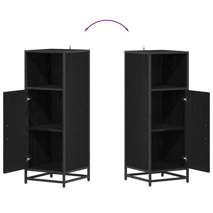 Badezimmermöbel-Set Schwarz Eichen-Optik 35 x 37,5 x 100 cm