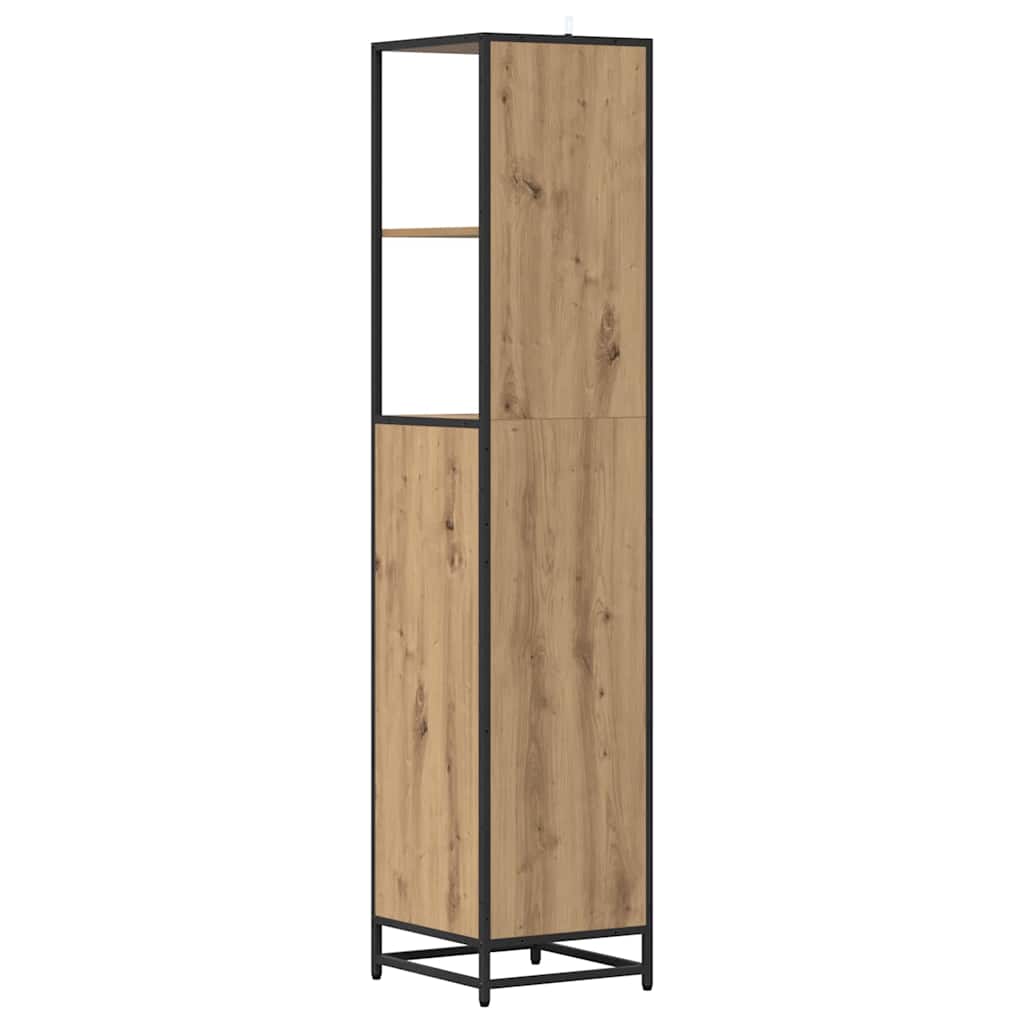 vidaXL Badezimmermöbel-Set mit Regal Artisan-Eiche 35 x 37,5 x 166 cm