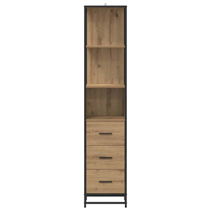 vidaXL Badezimmermöbel-Set mit Regal Artisan-Eiche 35 x 37,5 x 166 cm