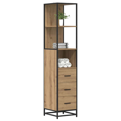 vidaXL Badezimmermöbel-Set mit Regal Artisan-Eiche 35 x 37,5 x 166 cm