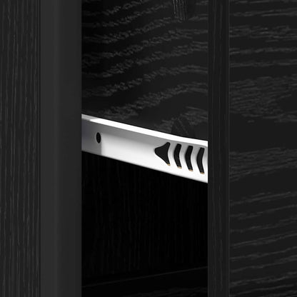 Badezimmermöbel-Set Schwarz Eichen-Optik 35 x 37,5 x 166 cm