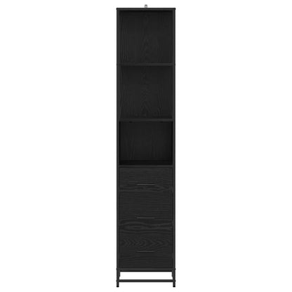 Badezimmermöbel-Set Schwarz Eichen-Optik 35 x 37,5 x 166 cm