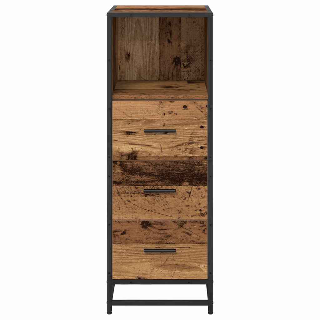 vidaXL Badezimmermöbel-Set Altholz 35 x 37,5 x 100 cm Holzwerkstoff