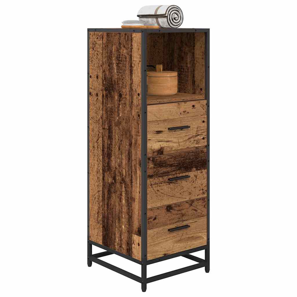 vidaXL Badezimmermöbel-Set Altholz 35 x 37,5 x 100 cm Holzwerkstoff