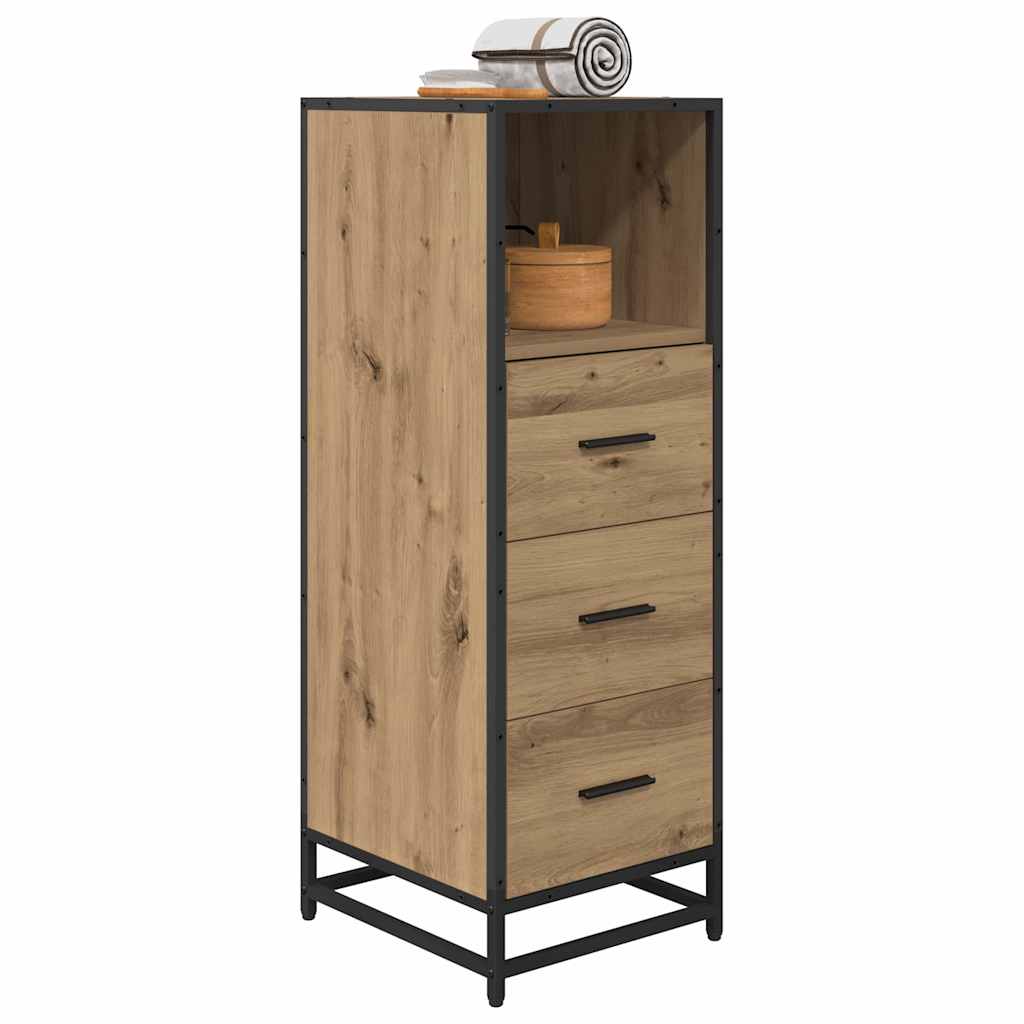 vidaXL Badezimmermöbel-Set mit Regal Artisan-Eiche 35 x 37,5 x 100 cm