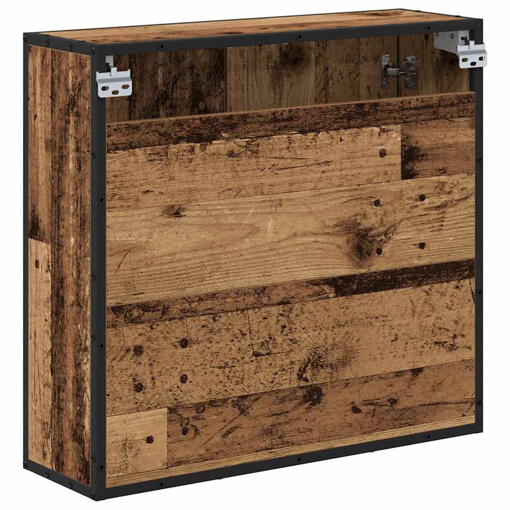 vidaXL Wandregal mit Regal Wandmontiert Altholz 65 x 20 x 60 cm