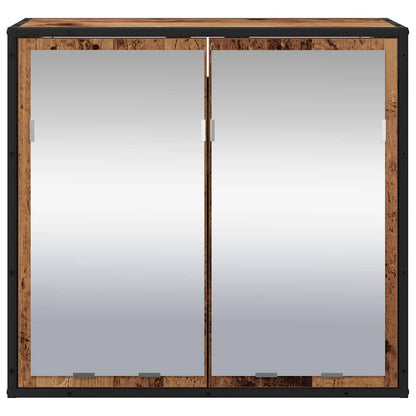 vidaXL Wandregal mit Regal Wandmontiert Altholz 65 x 20 x 60 cm