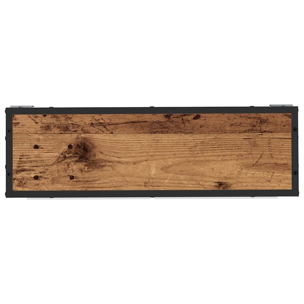 vidaXL Wandregal mit Regal Wandmontiert Altholz 65 x 20 x 60 cm