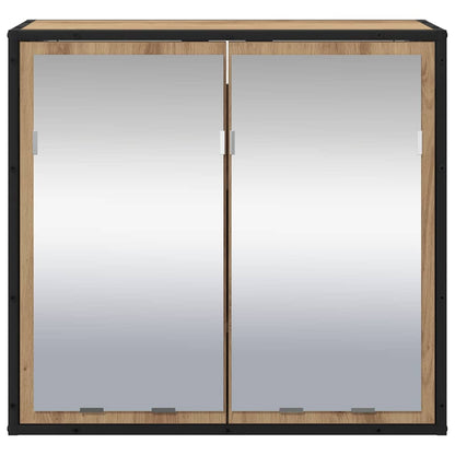 vidaXL Wandregal mit Regal Wandmontiert Artisan-Eiche 65 x 20 x 60 cm