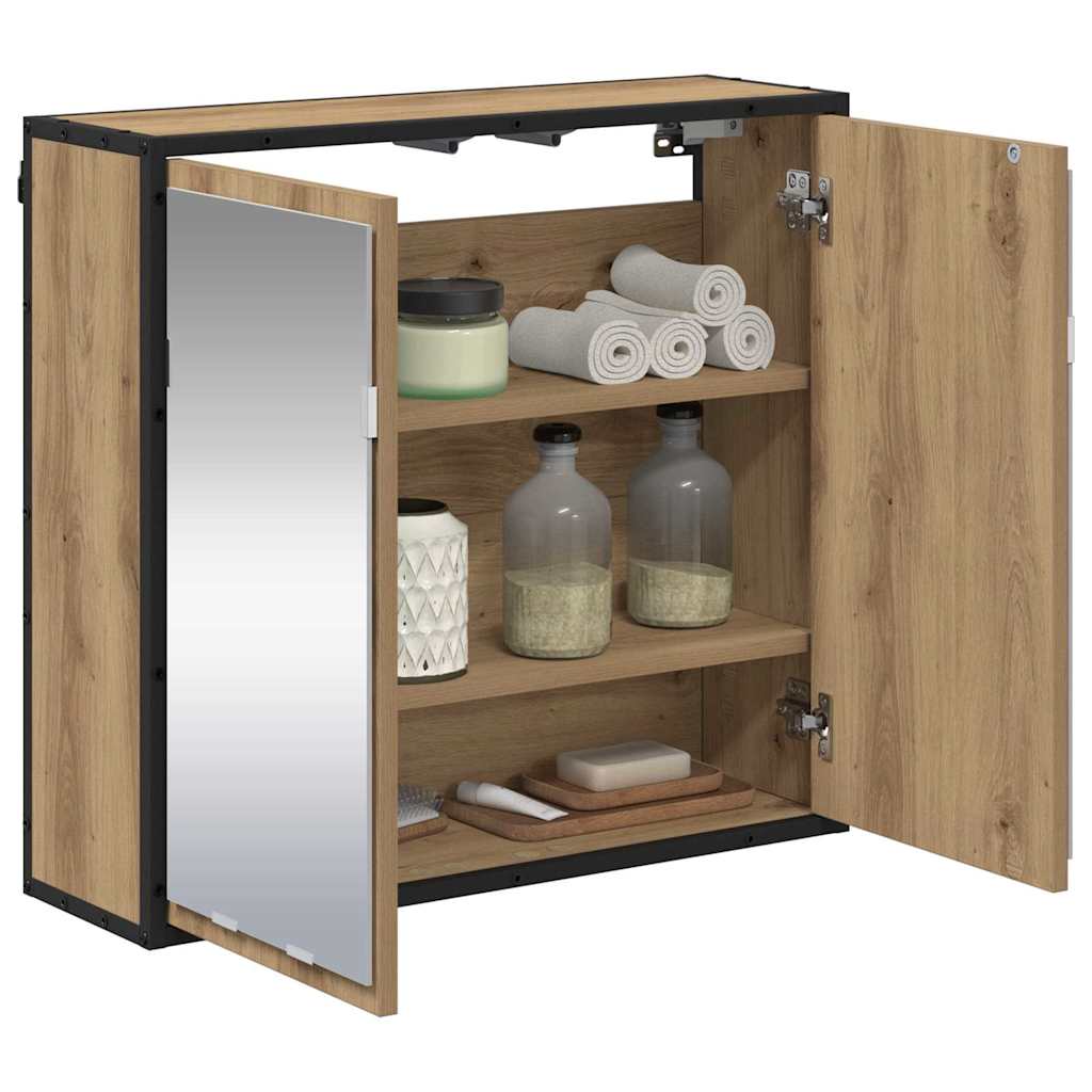 vidaXL Wandregal mit Regal Wandmontiert Artisan-Eiche 65 x 20 x 60 cm