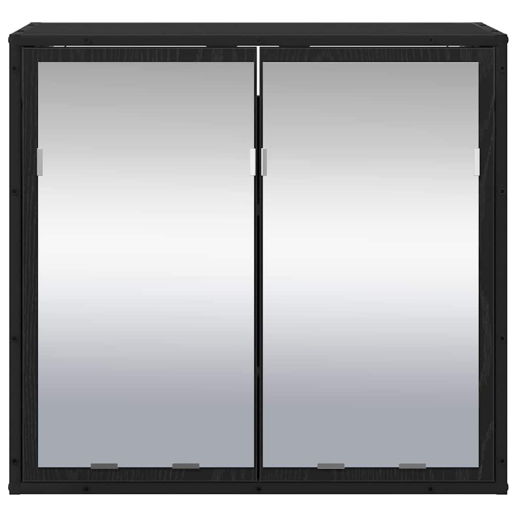 vidaXL Wandregal mit Regal Schwarz Eichen-Optik 65 x 20 x 60 cm