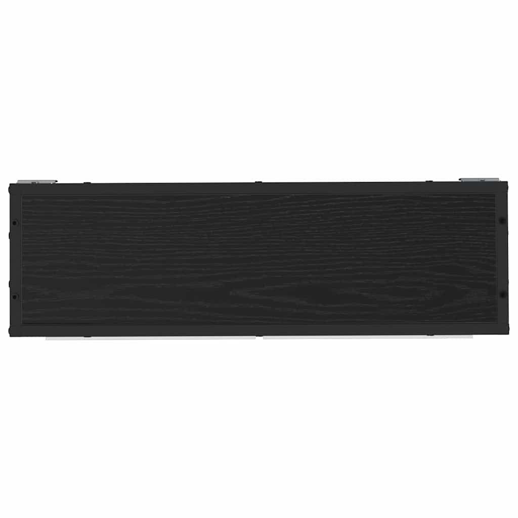 vidaXL Wandregal mit Regal Schwarz Eichen-Optik 65 x 20 x 60 cm