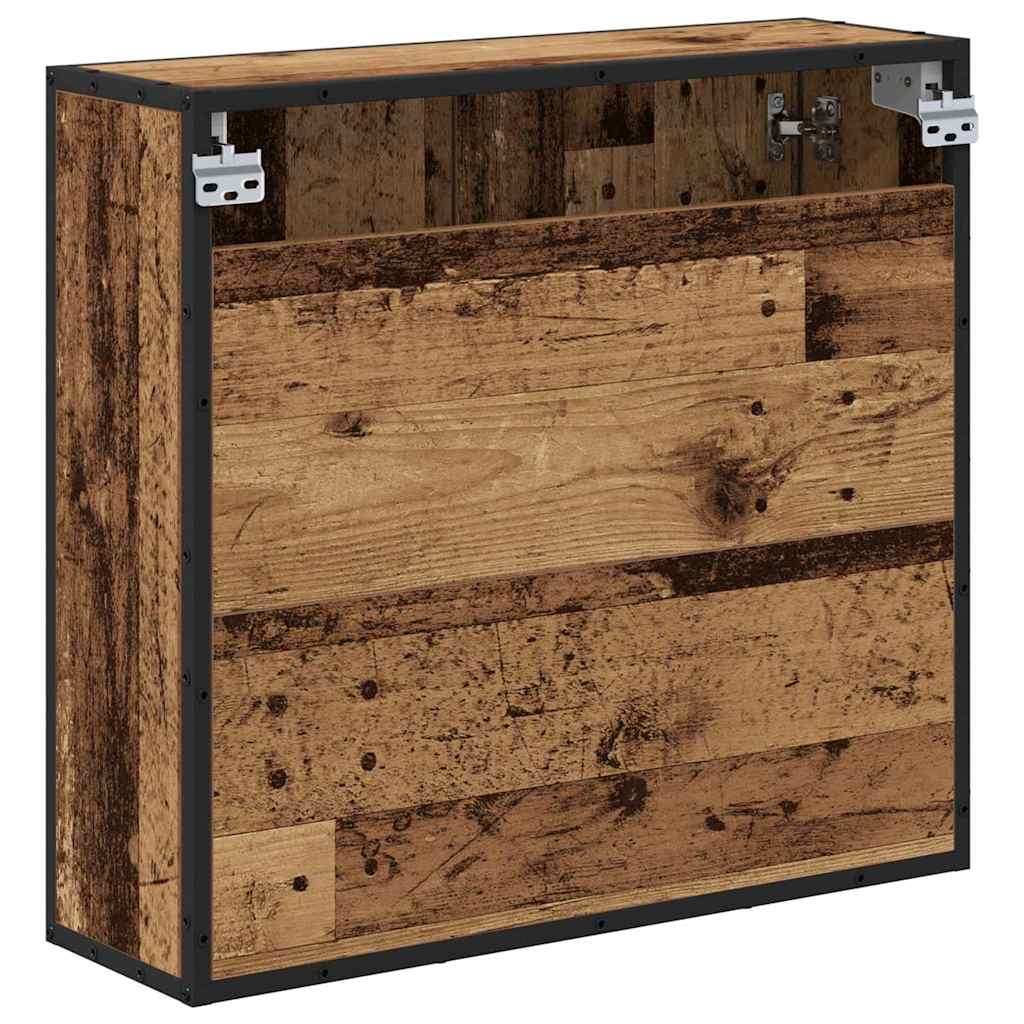 vidaXL Wandregal mit Regal Wandmontiert Altholz 65 x 20 x 60 cm