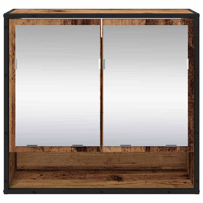 vidaXL Wandregal mit Regal Wandmontiert Altholz 65 x 20 x 60 cm