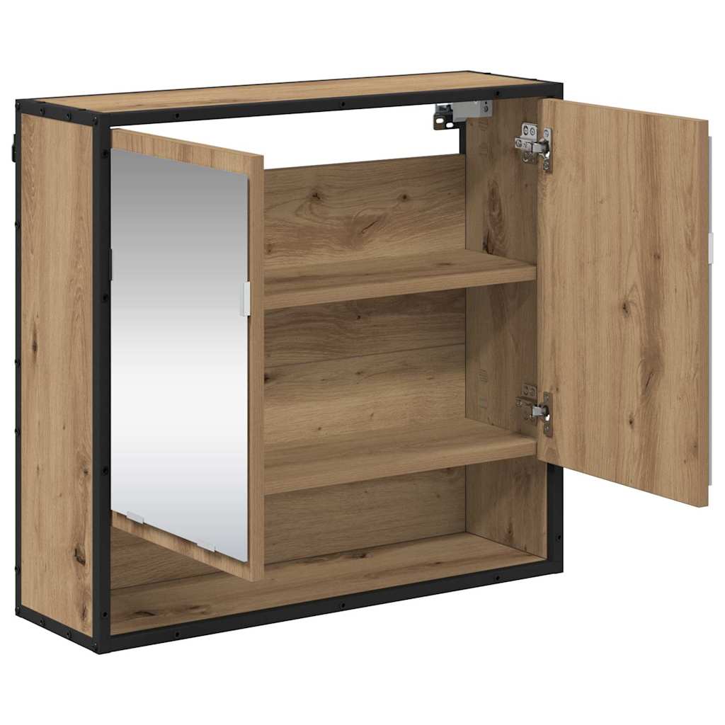 vidaXL Wandregal mit Regal Wandmontiert Artisan-Eiche 65 x 20 x 60 cm