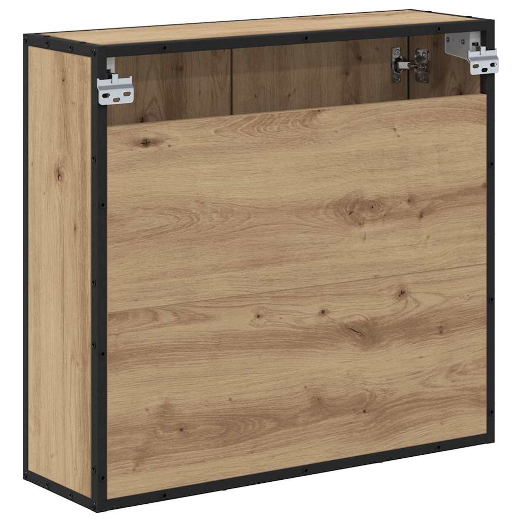 vidaXL Wandregal mit Regal Wandmontiert Artisan-Eiche 65 x 20 x 60 cm