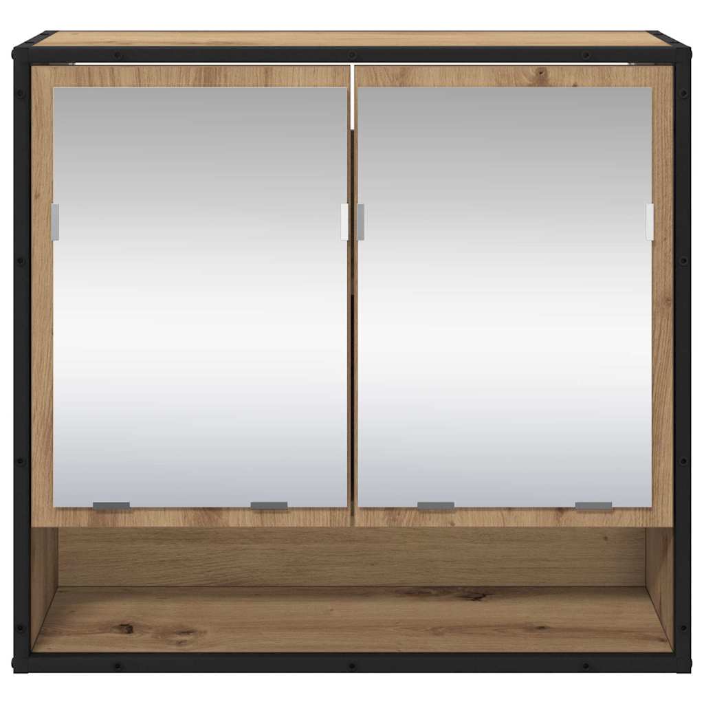 vidaXL Wandregal mit Regal Wandmontiert Artisan-Eiche 65 x 20 x 60 cm