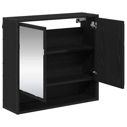 vidaXL Wandregal mit Regal Schwarz Eichen-Optik 65 x 20 x 60 cm