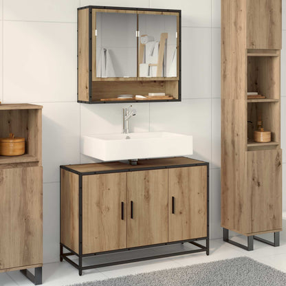 vidaXL Badezimmerschrank Artisan-Eiche 90 x 33 x 60 cm Holzwerkstoff