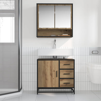 vidaXL Badezimmerschrank Artisan-Eiche 65 x 33 x 60 cm Holzwerkstoff