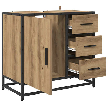 vidaXL Badezimmerschrank Artisan-Eiche 65 x 33 x 60 cm Holzwerkstoff