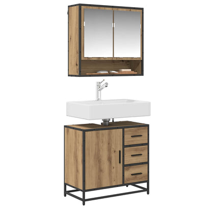 vidaXL Badezimmerschrank Artisan-Eiche 65 x 33 x 60 cm Holzwerkstoff