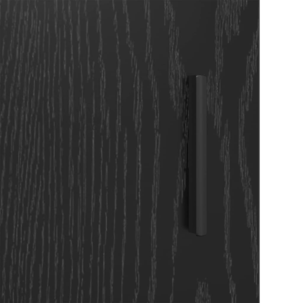 vidaXL Badezimmerschrank mit Tür Schwarz Eichen-Optik 65 x 33 x 60 cm