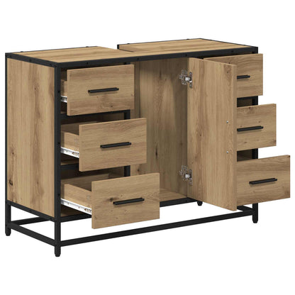 vidaXL Badezimmer Waschbecken Schrank Artisan-Eiche 80 x 33 x 60 cm