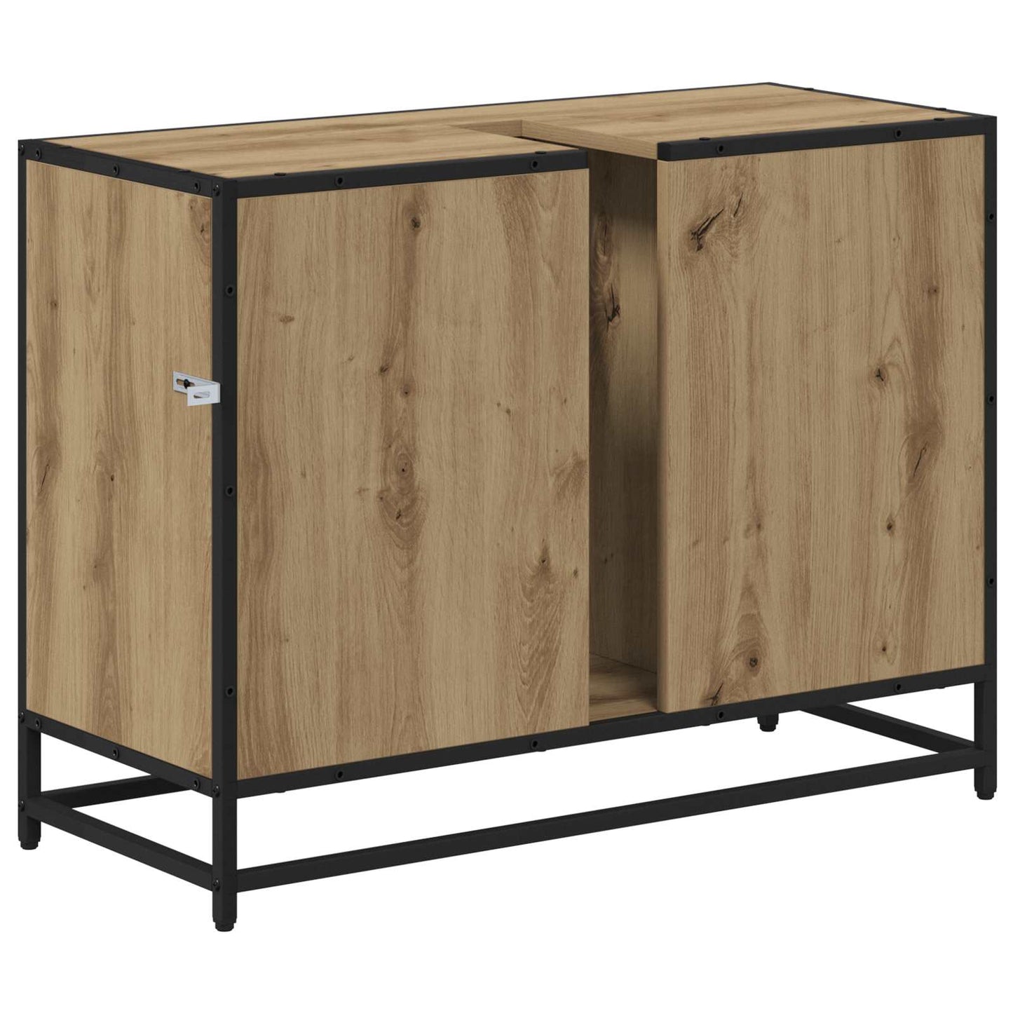 vidaXL Badezimmer Waschbecken Schrank Artisan-Eiche 80 x 33 x 60 cm