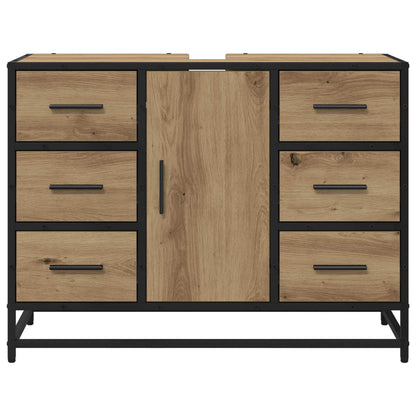 vidaXL Badezimmer Waschbecken Schrank Artisan-Eiche 80 x 33 x 60 cm
