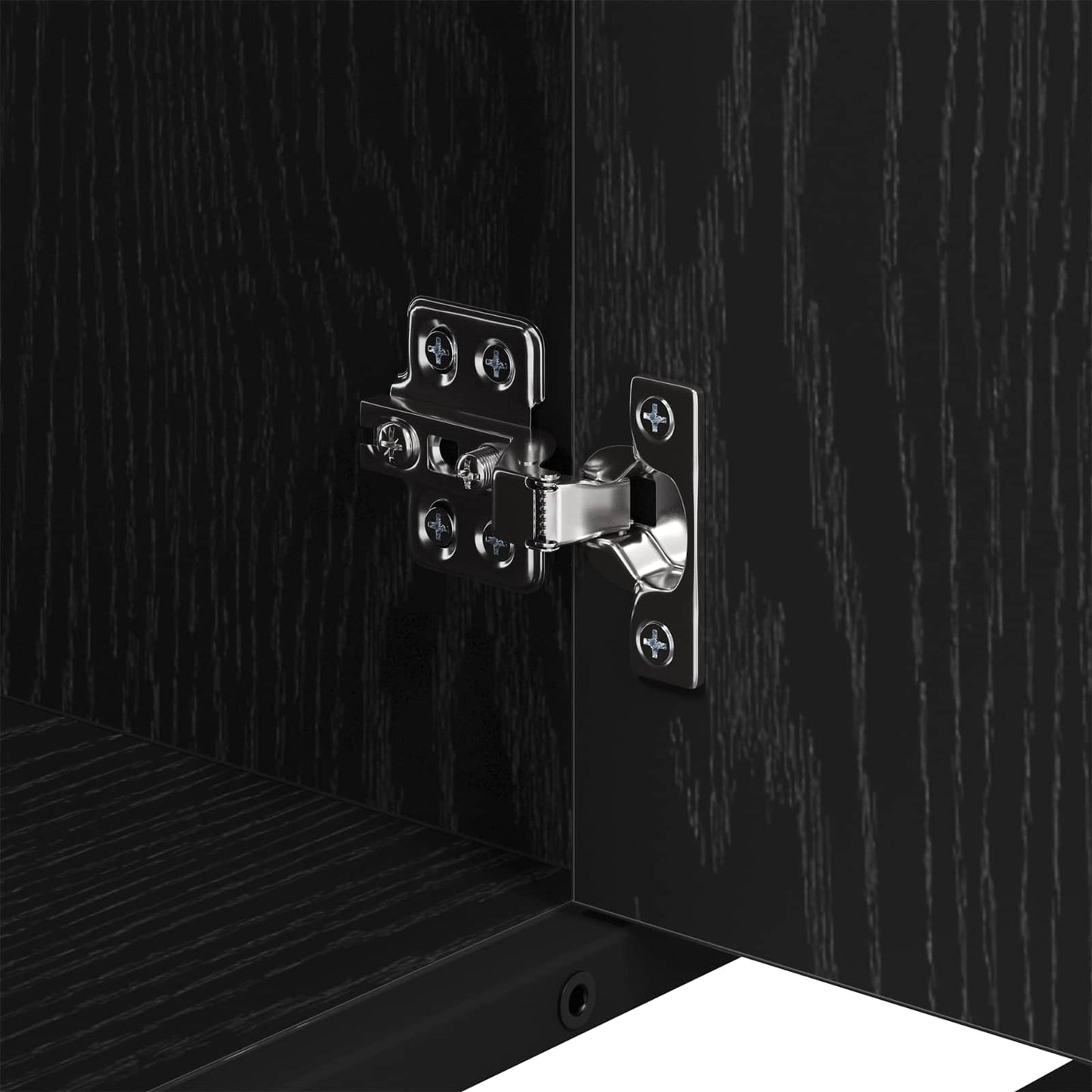 vidaXL Badezimmerschrank mit Tür Schwarz Eichen-Optik 80 x 33 x 60 cm