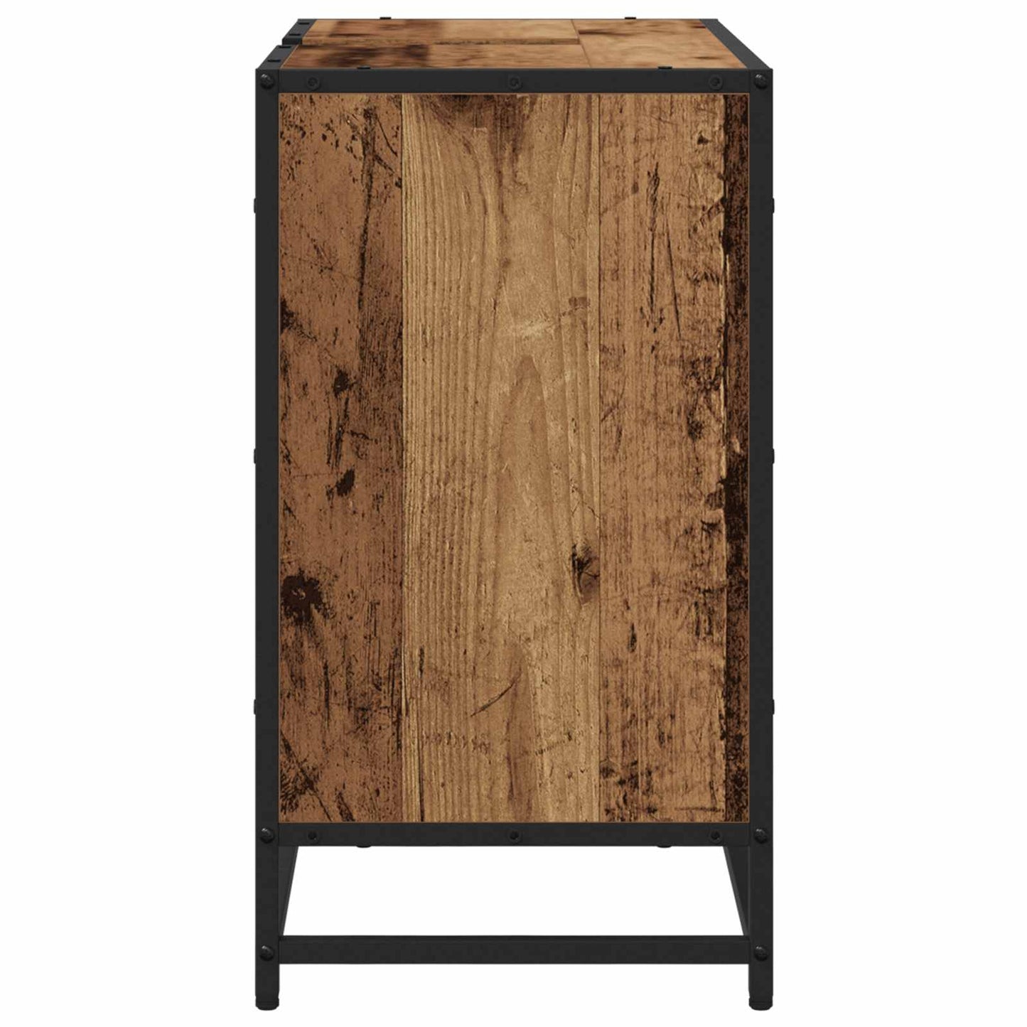 vidaXL Badezimmerschrank mit Tür Altholz 65 x 33 x 60 cm Holzwerkstoff