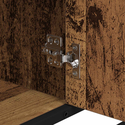 vidaXL Badezimmerschrank mit Tür Altholz 80 x 33 x 60 cm Holzwerkstoff