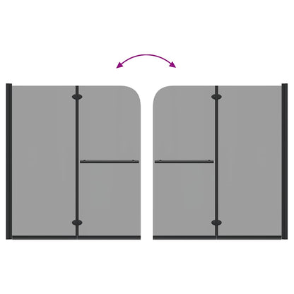 Duschabtrennung Dunkel transparent 95 x 140 cm