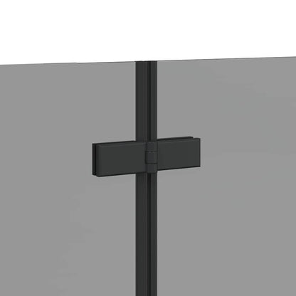 Faltbare Duschtrennwand Schwarz 130 x 138 cm