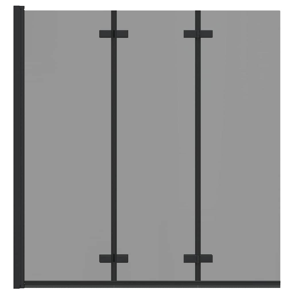 Faltbare Duschtrennwand Schwarz 130 x 138 cm